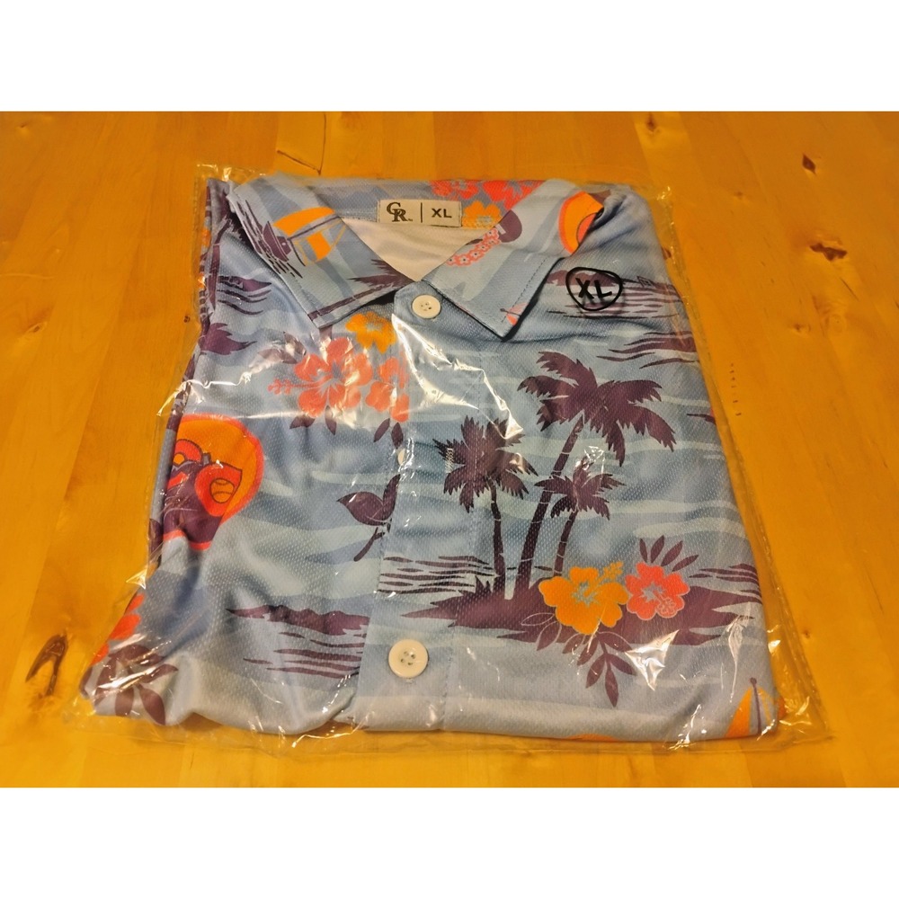 Colorado Rockies Hawaiian Shirt XL Father's Day City Giveaway Button Down NEW